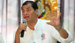 Ecuadorean President Rafael Correa