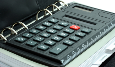 Calculator in organiser