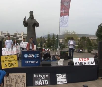 ИН4С: Не у моје име -- Протест против НАТО (4. април 2014.) 