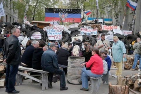 Проруски активисти на барикади у Славјанску