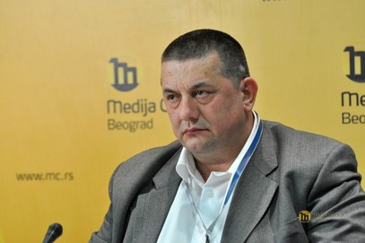 Предсједник мировног покрета „Не у рат, не у НАТО” Гојко Раичевић.
