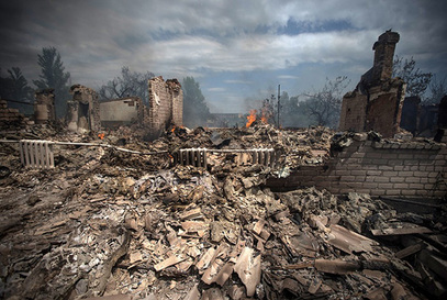 Луганска област након бомбардовања украјинске војске