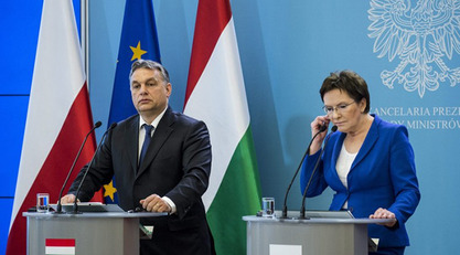 Виктор Орбан и Ева Копач