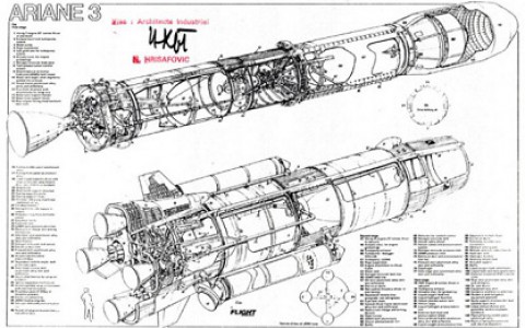 Комплетан пројекат ракете „аријана 3“ одобрен потписом Ненада Хрисафовића српском ћирилицом