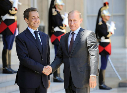 Никола Саркози и Владимир Путин