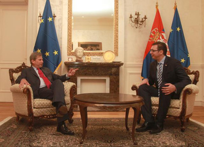 Комесар ЕУ Јоханес Хан и премијер А.В.